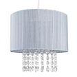 Oba Pendant Shade In Grey With Acrylic Droplets