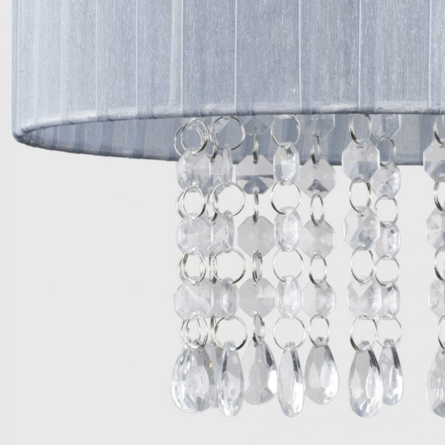 Oba Pendant Shade In Grey With Acrylic Droplets