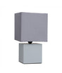 Cubbie Grey Touch Table Lamp Cube Base Grey Shade