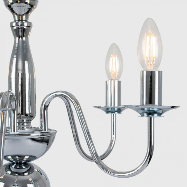 Gothica 5 Way Ceiling Light In Chrome