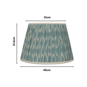 AARTIN 45 CM Bluish Grey Ikat Cotton Lampshade - Straight Empire  ( Shade Only )