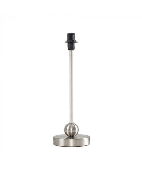 Theydon Satin Nickel Stem & Ball Table Lamp (BASE ONLY)