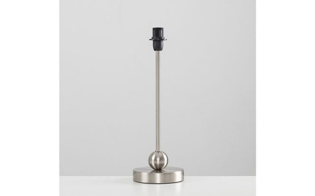 Theydon Satin Nickel Stem & Ball Table Lamp (BASE ONLY)