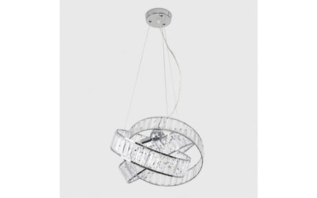 Hudson Chrome 3 Way Intertwined Rings Acrylic Ceiling Light