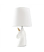 Unicorn Ceramic Table Lamp with White Tapered Shade