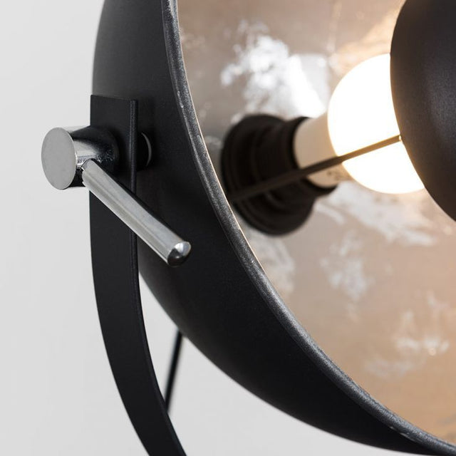 Morpho Grey Tripod Floor Lamp With Silver Inner Shade