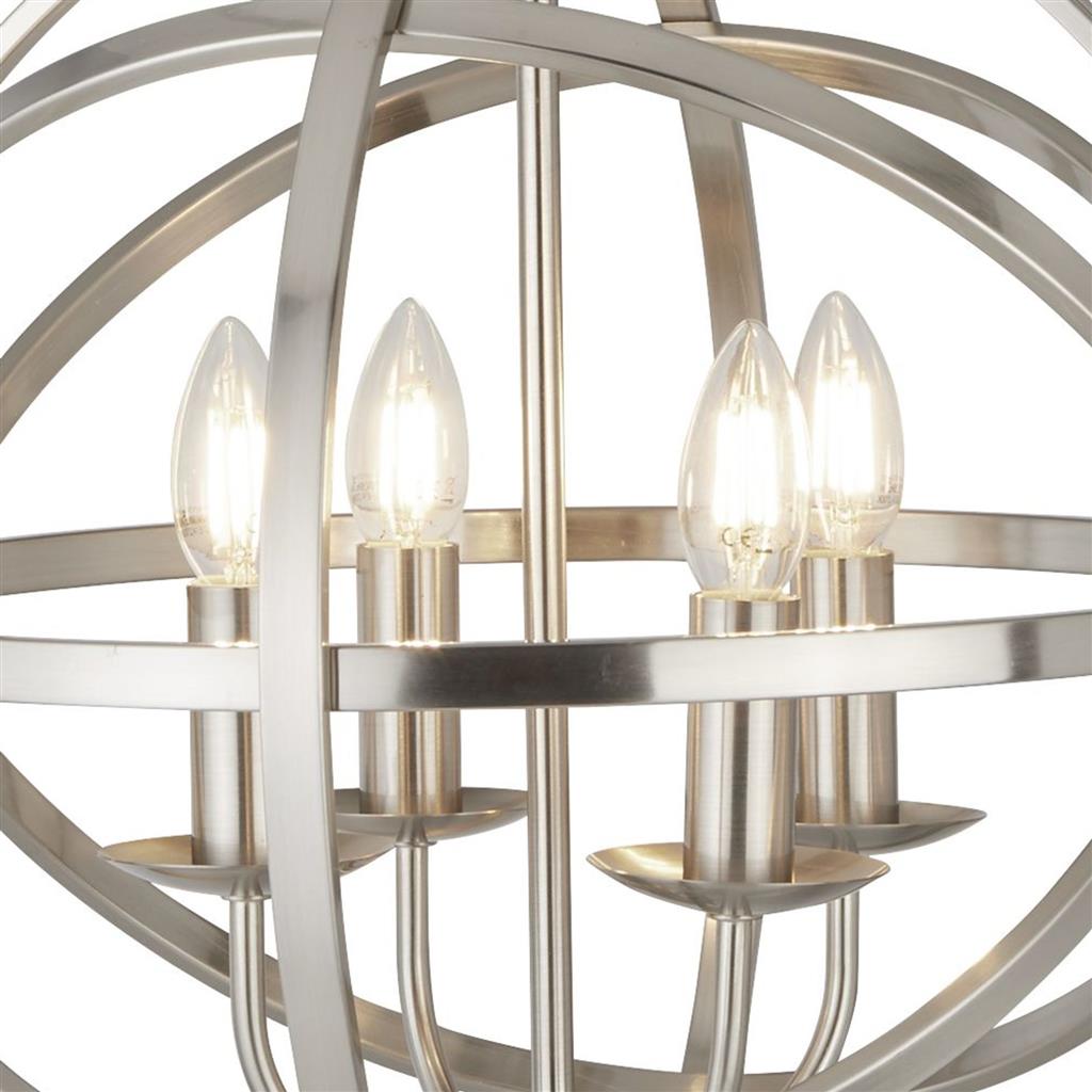 Orbit 4Lt Pendant  - Satin Silver Metal - Comet Lighting