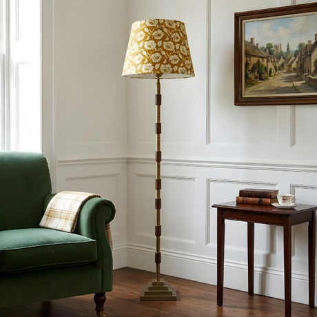 AARTIN 45 CM Golden Petals Cotton Lampshade - Straight Empire ( Shade Only )