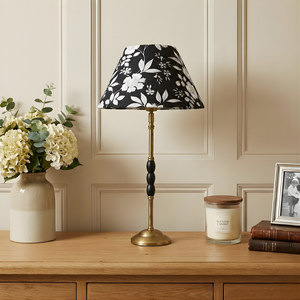 AARTIN Ophelia Metal Table Lamp With Midnight Blossom Lampshade