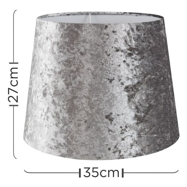 Large Silver Grey Velvet Aspen Shade