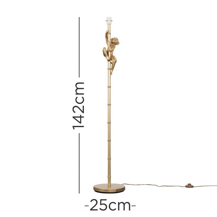 Hanging Monkey Floor Lamp In Silver - Comet Lighting