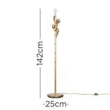 Hanging Monkey Floor Lamp In Silver - Comet Lighting