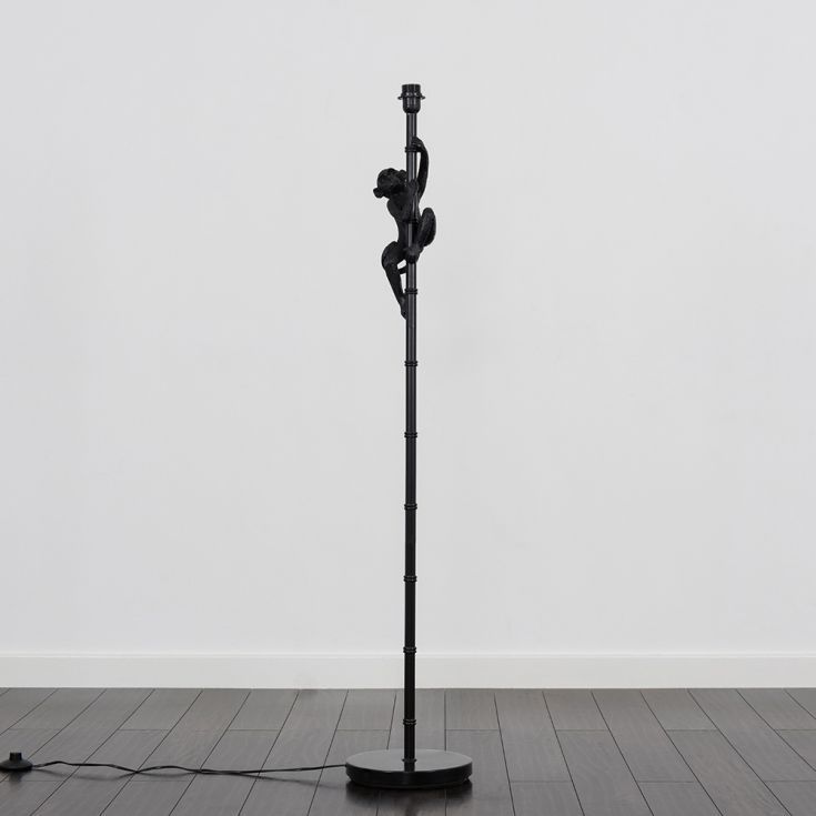 Hanging Monkey Floor Lamp In Black - Comet Lighting