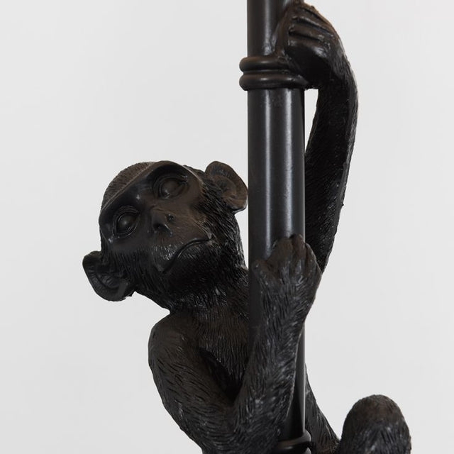 Hanging Monkey Floor Lamp In Black