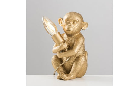 Baby Monkey Table Lamp in Gold