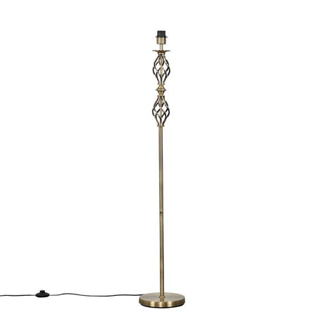 Pembroke Double Twist Two-tone Floor Lamp Antique Brass