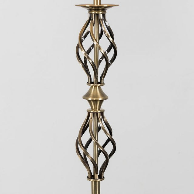 Pembroke Double Twist Two-tone Floor Lamp Antique Brass