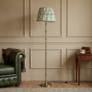 AARTIN Pixie Metal Floor Lamp With Mint Blossom Lampshade
