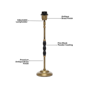 AARTIN Ophelia Metal Table Lamp With Midnight Blossom Lampshade