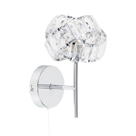 Hudson Single G9 Chrome Wall Light With Pull Switch