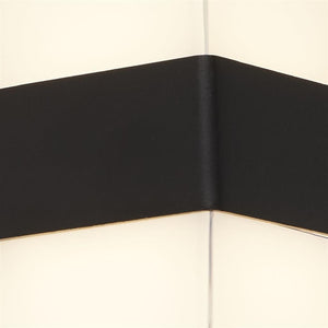 Wheddon 2Lt LED Outdoor Up/Down Light Wall Light Square Black - Comet Lighting