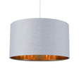 Reni Large Pendant Drum Shade Warm Grey And Gold Inner