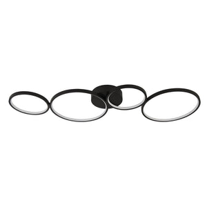 Ermington 4Lt LED Flush Ceiling Light Black - Comet Lighting