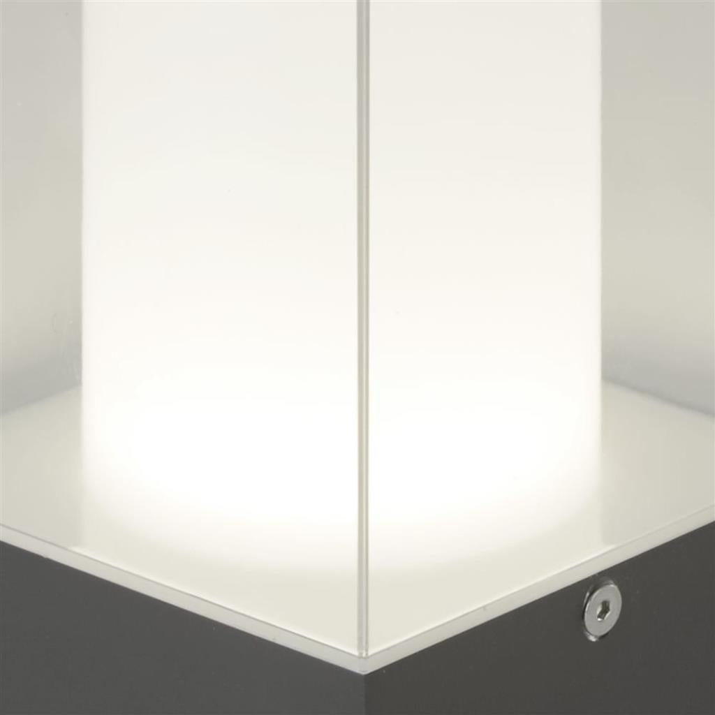 Granada Wall Light - Grey Metal, White & Clear Polycarbonate - Comet Lighting