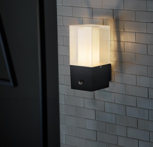 Granada Wall Light - Grey Metal, White & Clear Polycarbonate - Comet Lighting