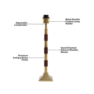 AARTIN Clover Metal Table Lamp With Midnight Lotus Lampshade