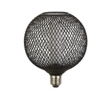 Wire Mesh Effect Globe Lamp - Black Metal