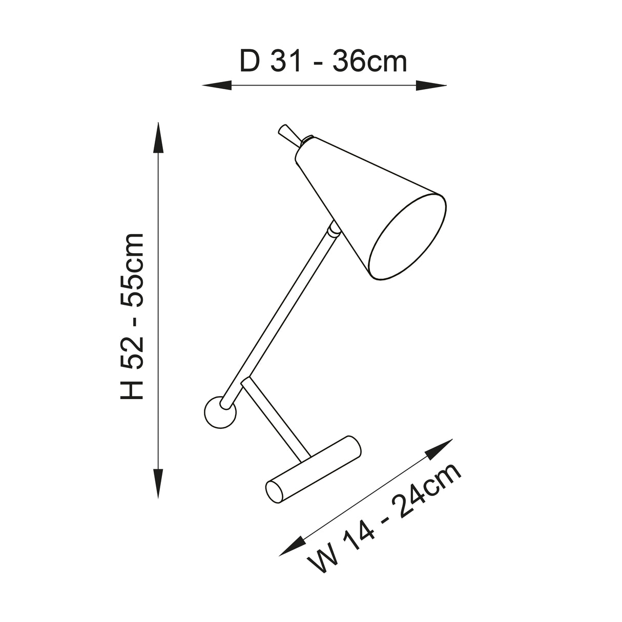 Shanano Task Lamp Matt Black