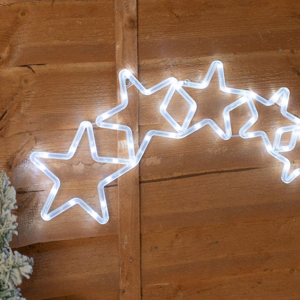 IP44 54cm Star Arch With 47 Cool White Lights