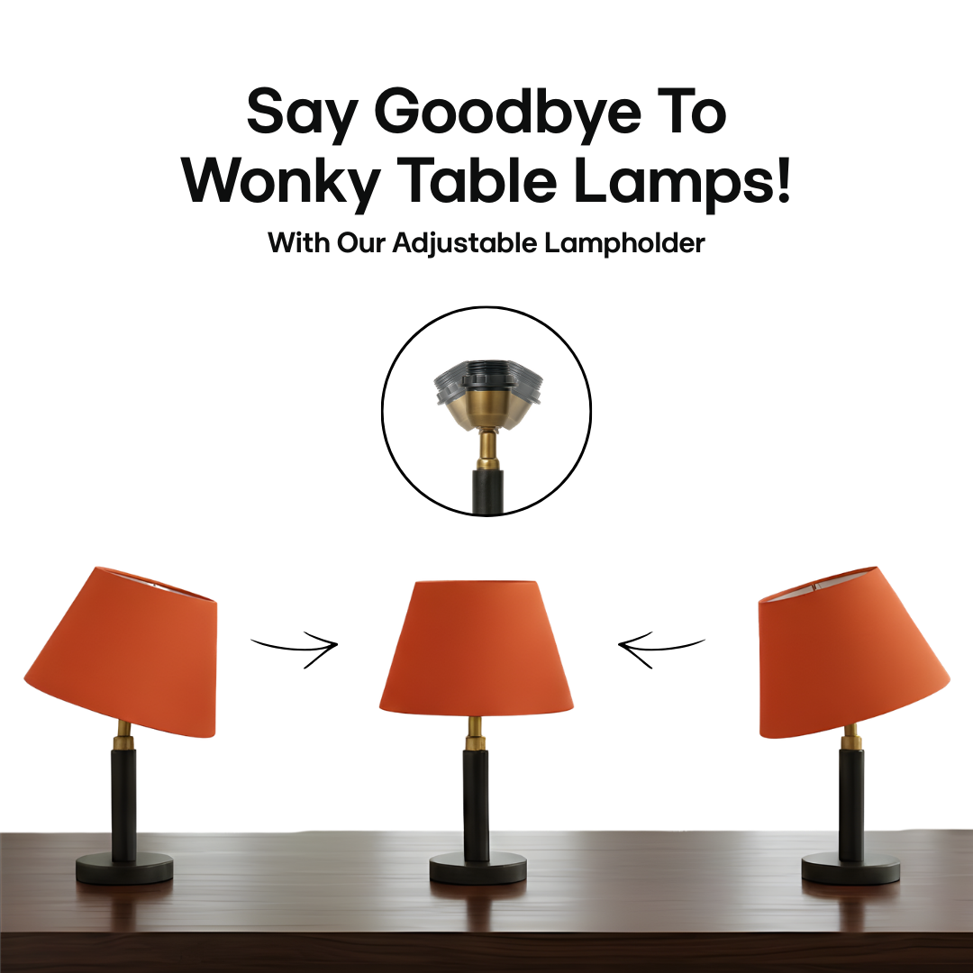 AARTIN Clover Metal Table Lamp With Midnight Lotus Lampshade