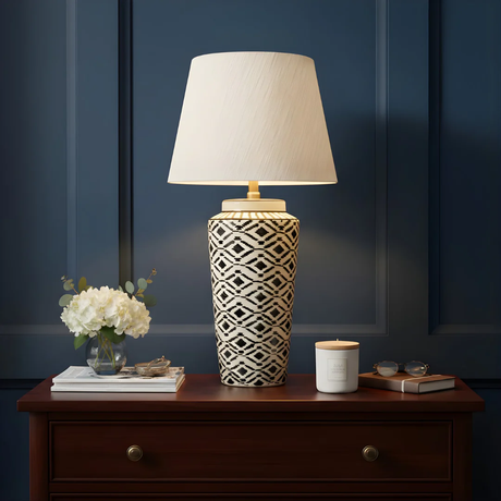 AARTIN Ivory Silk Rolled Lampshade - Straight Empire ( Shade Only )