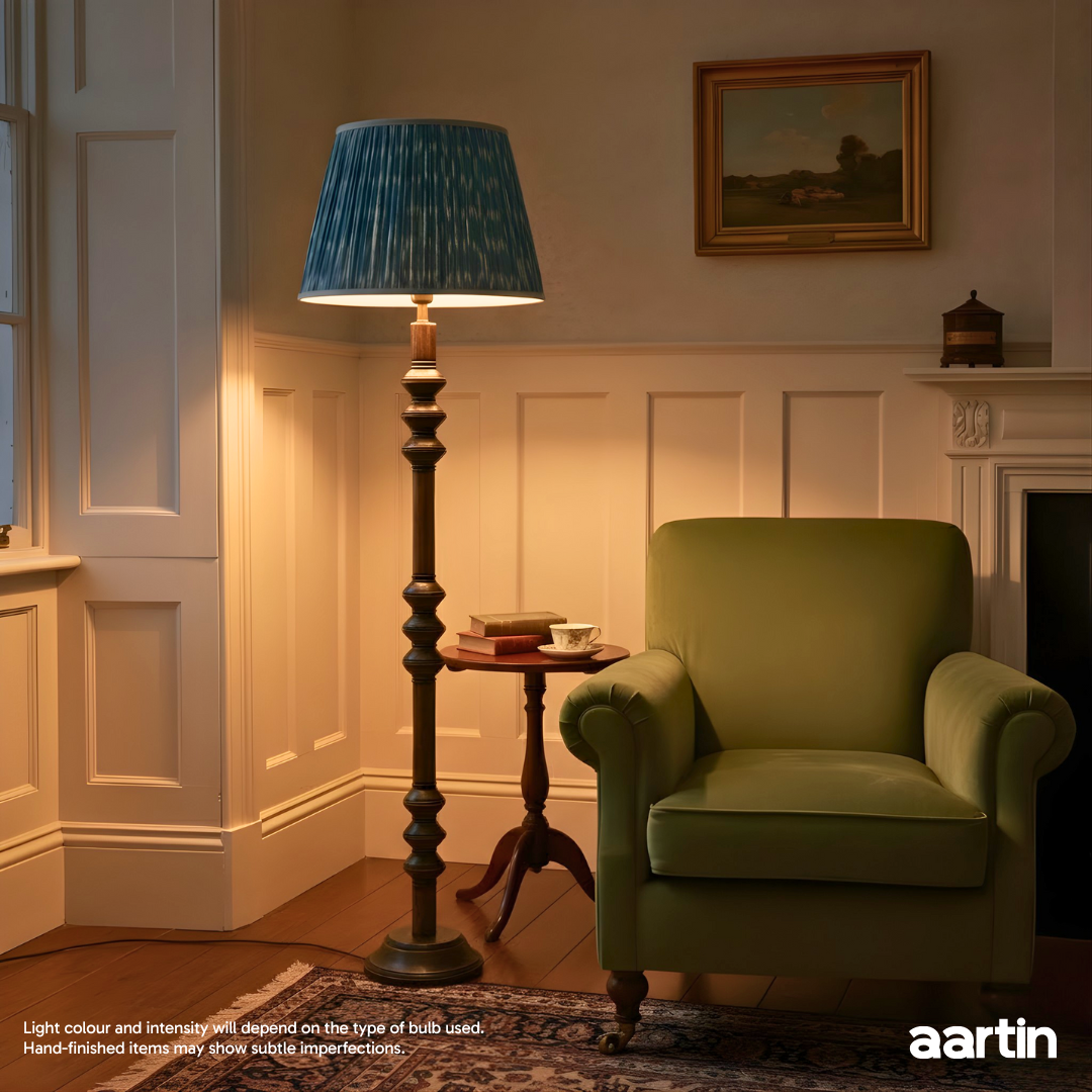 AARTIN JUNO FLOOR LAMP IN WOOD WITH DARK NATURAL WOOD FINISH (BASE ONLY)