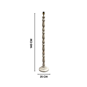 AARTIN Orla Wood Floor Lamp With Autumn Leaves Lampshade