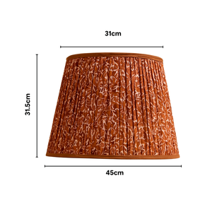 AARTIN Orla Wood Floor Lamp With Autumn Leaves Lampshade