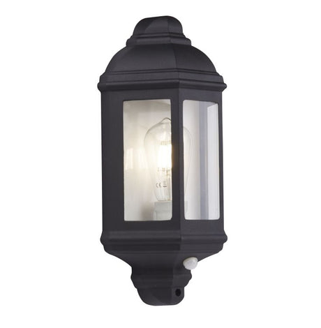 Searchlight Black IP44 Cast Aluminium Outdoor Flush Light With Clear Glass