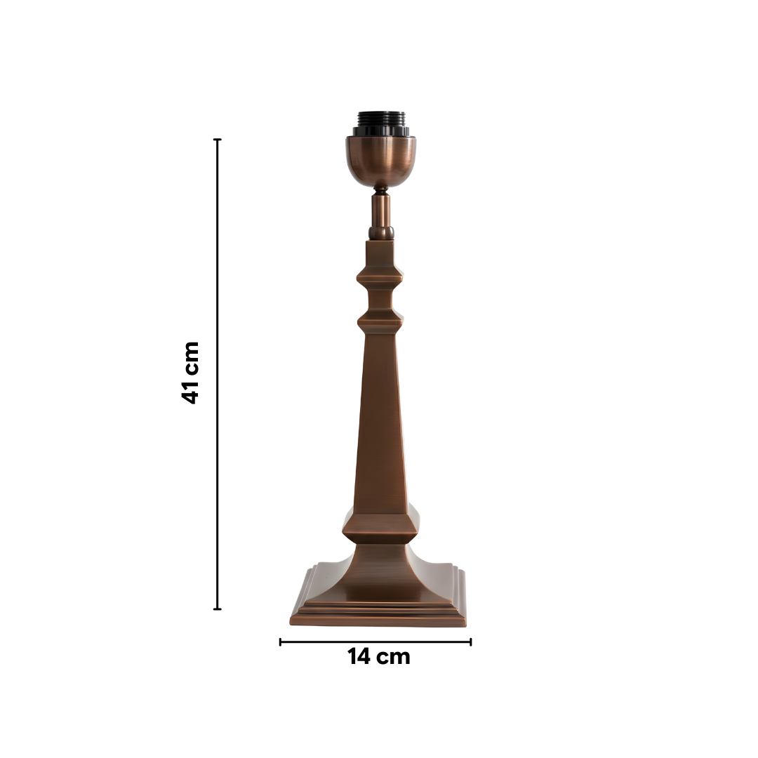 AARTIN Azura Metal Table Lamp With Crimson Blooms Lampshade