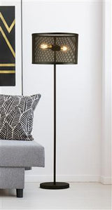 Searchlight Fishnet 2Lt Floor Lamp| Matt Black - Comet Lighting