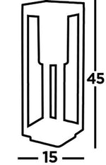 Porlock 1Lt Outdoor Post Black - 450mm - Comet Lighting