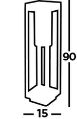 Porlock 1Lt Outdoor Post Black - 900mm - Comet Lighting