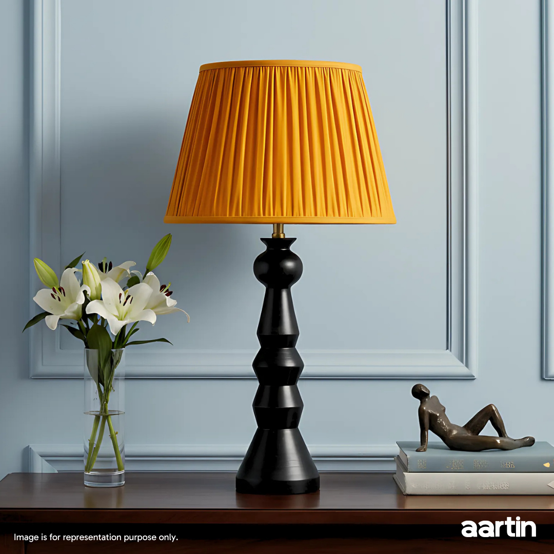 AARTIN FENIX TABLE LAMP IN WOOD WITH EBONY FINISH (BASE ONLY)