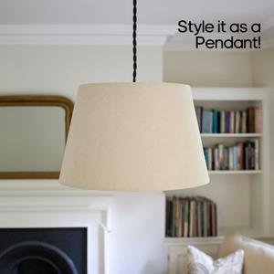 AARTIN NATURAL LINEN STRAIGHT EMPIRE ROLLED LAMPSHADE