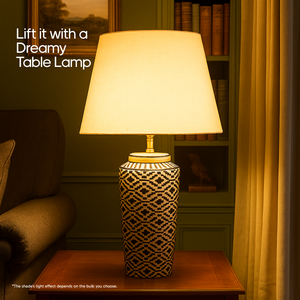 AARTIN NATURAL LINEN STRAIGHT EMPIRE ROLLED LAMPSHADE