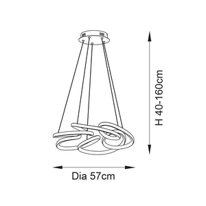 Adda LED Pendant Ceiling Light Satin Gold - Comet Lighting