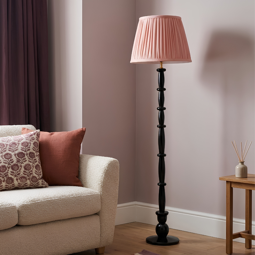Light Pink Silk Lampshade