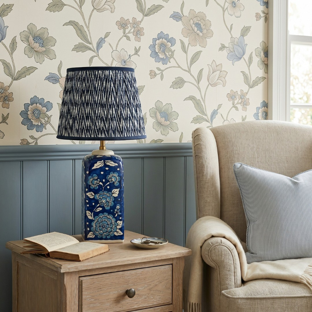 Blue Chevrons lampshade