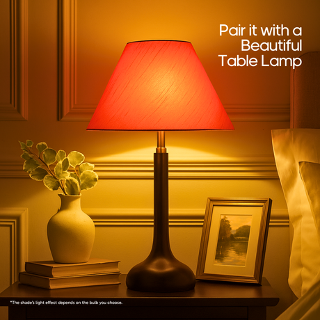 AARTIN EMPIRE ROLLED LAMPSHADE IN ORANGE SILK